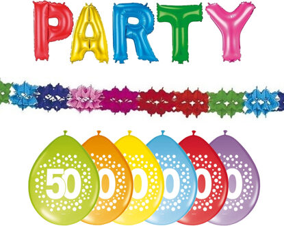 Haza 50 jaar geworden - verjaardag - feest versiering pakket - 3-delig