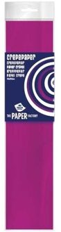 Haza 6x Knutsel crepe vouw papier fuchsia roze 250 x 50 cm