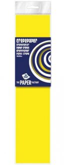 Haza 6x Knutsel crepe vouw papier neon geel 250 x 50 cm