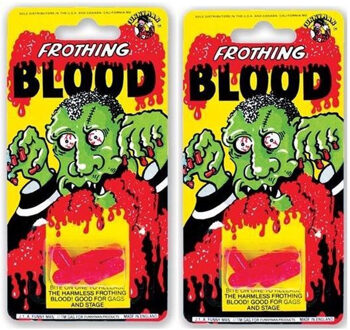 Haza 8x stuks horror kunstbloed capsules - voor in de mond - Nepbloed - Halloween