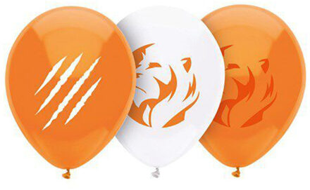 Haza 8x stuks oranje leeuw ballonnen 30 cm - Ballonnen Multikleur