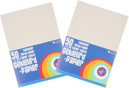 Haza A4 hobby papier - 100x vellen - kleur grijs - Knutselen met papier - Knutselpapier