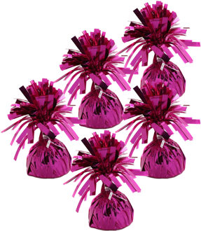 Haza Ballon gewichtjes - 10x - fuchsia - 170 gram - gewichtjes voor helium ballontrosjes