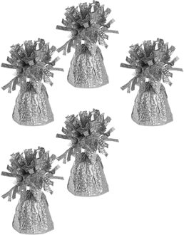 Haza Ballon gewichtjes - 10x - zilver/glitter - 170 gram - gewichtjes voor helium ballontrosjes