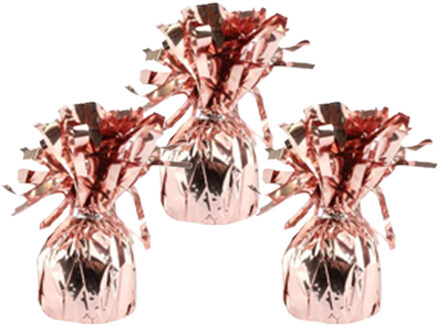 Haza Ballon gewichtjes - 3x - rose goud - 170 gram - gewichtjes voor helium ballontrosjes