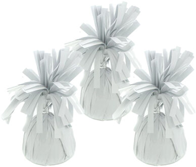 Haza Ballon gewichtjes - 3x - wit - 170 gram - gewichtjes voor helium ballontrosjes