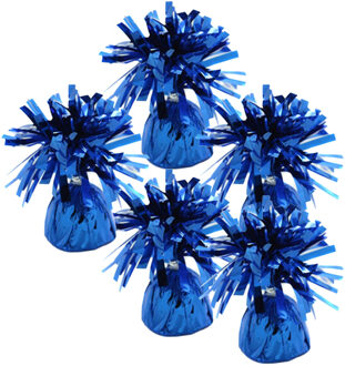 Haza Ballon gewichtjes - 5x - blauw - 170 gram - gewichtjes voor helium ballontrosjes
