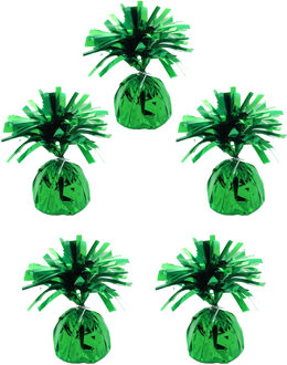 Haza Ballon gewichtjes - 5x - groen - 170 gram - gewichtjes voor helium ballontrosjes