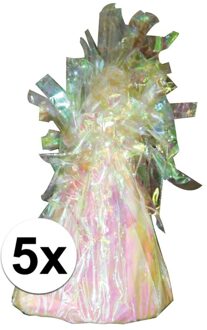 Haza Ballon gewichtjes - 5x - parelmoer - 170 gram - gewichtjes voor helium ballontrosjes