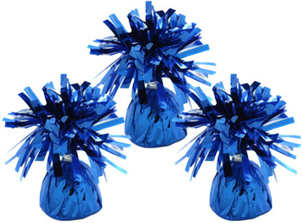 Haza Ballon gewichtjes - 6x - blauw - 170 gram - gewichtjes voor helium ballontrosjes