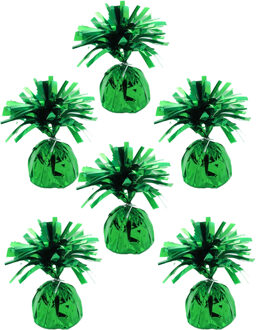 Haza Ballon gewichtjes - 6x - groen - 170 gram - gewichtjes voor helium ballontrosjes