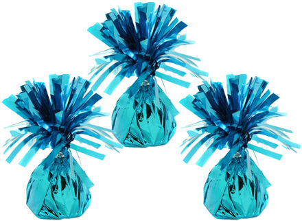 Haza Ballon gewichtjes - 6x - lichtblauw - 170 gram - gewichtjes voor helium ballontrosjes