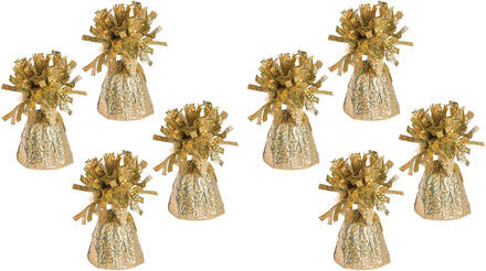Haza Ballon gewichtjes - 8x - goud - 170 gram - gewichtjes voor helium ballontrosjes