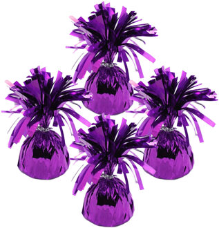 Haza Ballon gewichtjes - 8x - paars - 170 gram - gewichtjes voor helium ballontrosjes