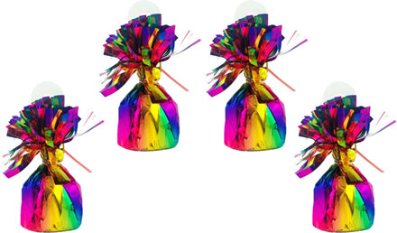 Haza Ballon gewichtjes - 8x - regenboogkleur - 170 gram - gewichtjes voor helium ballontrosjes