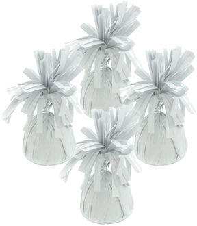 Haza Ballon gewichtjes - 8x - wit - 170 gram - gewichtjes voor helium ballontrosjes