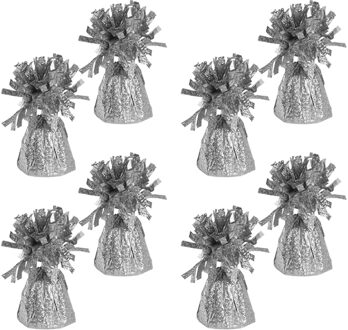Haza Ballon gewichtjes - 8x - zilver/glitter - 170 gram - gewichtjes voor helium ballontrosjes