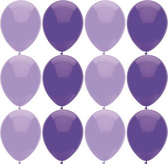 Haza Ballonnen verjaardag/thema feest - 200x stuks - lila/paars - Ballonnen