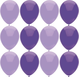 Haza Ballonnen verjaardag/thema feest - 200x stuks - lila/paars