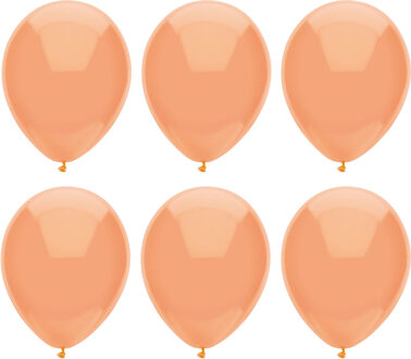 Haza Ballonnen verjaardag/thema feest - 200x stuks - perzik roze - 29 cm - Ballonnen