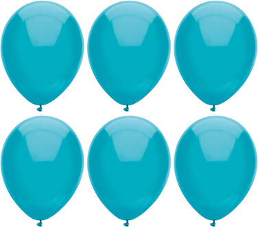 Haza Ballonnen verjaardag/thema feest - 200x stuks - turquoise blauw 29 cm - Ballonnen