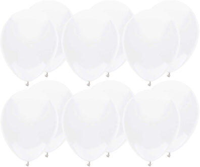 Haza Ballonnen verjaardag/thema feest - 200x stuks - wit - 29 cm