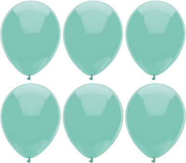 Haza Ballonnen verjaardag/thema feest - 300x stuks - mintgroen - 29 cm
