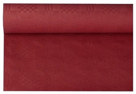 Haza Bordeauxrood papieren tafellaken/tafelkleed 800 x 118 cm op rol Bordeaux rood