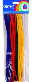 Haza Chenilledraad in diverse kleuren 30 cm - 50x stuks - Hobby artikelen en knutselen - pijpenragers Multi