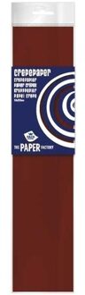 Haza Crepe papier plat bruin 250 x 50 cm knutsel materiaal - Hobbypapier