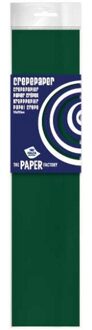 Haza Crepe papier platte vellen - 1x - donkergroen - 250 x 50 cm - Knutselen met papier - Knutselspullen