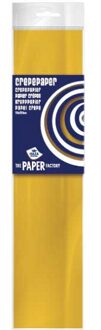 Haza Crepe papier platte vellen - 1x - okergeel - 250 x 50 cm - Knutselen met papier - Knutselspullen