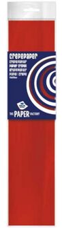 Haza Crepe papier platte vellen - 1x - rood - 250 x 50 cm - Knutselen met papier - Knutselspullen