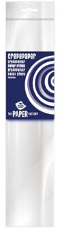 Haza Crepe papier platte vellen - 1x - wit - 250 x 50 cm - Knutselen met papier - Knutselspullen