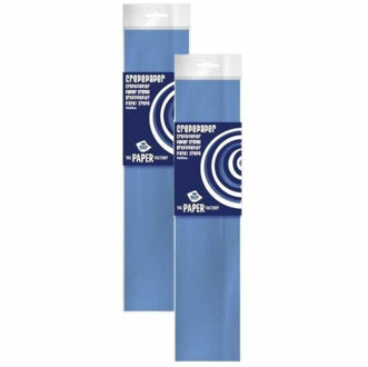 Haza Crepe papier platte vellen - 2x - ijsblauw - 250 x 50 cm - Knutselen met papier - Knutselspullen