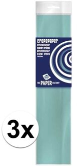 Haza Crepe papier platte vellen - 3x - lichtblauw - 250 x 50 cm - Knutselen met papier - Knutselspullen