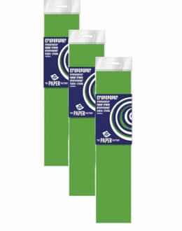 Haza Crepe papier platte vellen - 3x - neon groen - 250 x 50 cm - Knutselen met papier - Knutselspullen