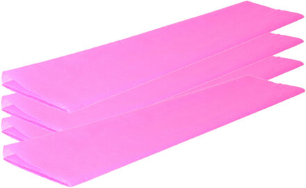 Haza Crepe papier platte vellen - 4x - roze - 250 x 50 cm - Knutselen met papier - Knutselspullen