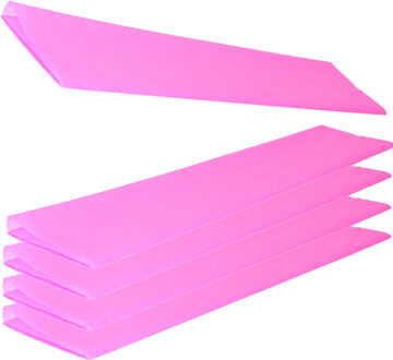 Haza Crepe papier platte vellen - 5x - fel roze - 250 x 50 cm - Knutselen met papier - Knutselspullen