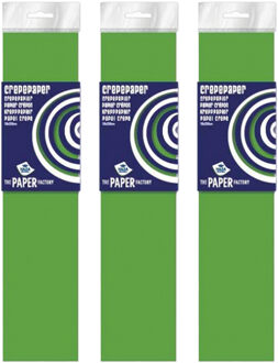 Haza Crepe papier platte vellen - 5x - neon groen - 250 x 50 cm - Knutselen met papier - Knutselspullen