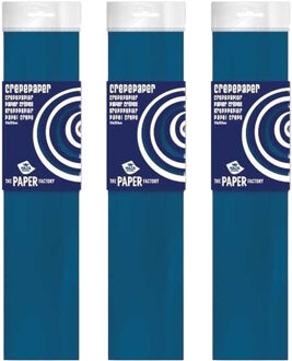 Haza Crepe papier platte vellen - 5x - petrol blauw - 250 x 50 cm - Knutselen met papier - Knutselspullen