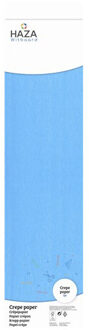 Haza Crepe papier platte vellen - fluor blauw - 250 x 50 cm - Knutselen met papier - Knutselspullen