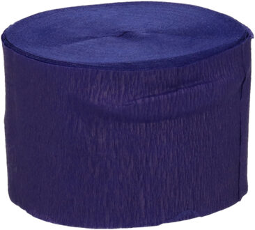 Haza Crepe papier rol - 1x - blauw/paars - 200 x 5 cm - brandvertragend