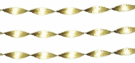 Haza Crepepapier slinger - 2x - goud - 6 meter - feest versiering
