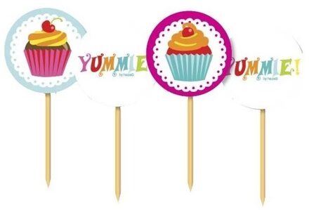 Haza Cupcakes verjaardag thema cocktailprikkers 20x stuks