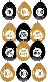 Haza Feestartikelen verjaardag 100 jaar ballonnen leeftijd / happy birthday