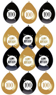 Haza Feestartikelen verjaardag 100 jaar ballonnen leeftijd / happy birthday