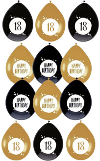Haza Feestartikelen verjaardag 18 jaar ballonnen leeftijd / happy birthday