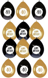 Haza Feestartikelen verjaardag 40 jaar ballonnen leeftijd / happy birthday