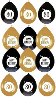 Haza Feestartikelen verjaardag 80 jaar ballonnen leeftijd / happy birthday
